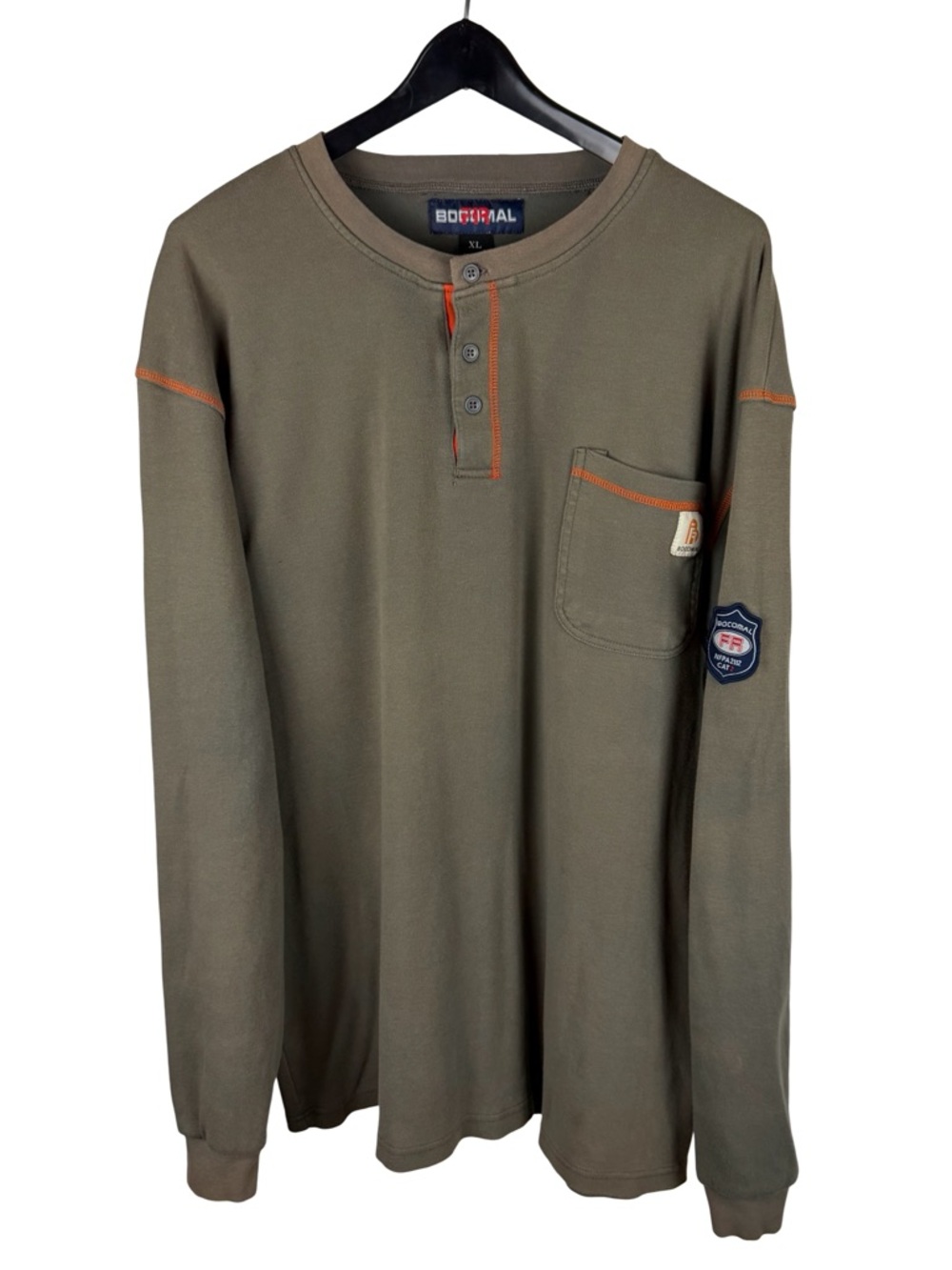 Mens Bocomal Fire Resistant FR Cat 2 Long Sleeve Workwear Shirt Size XL